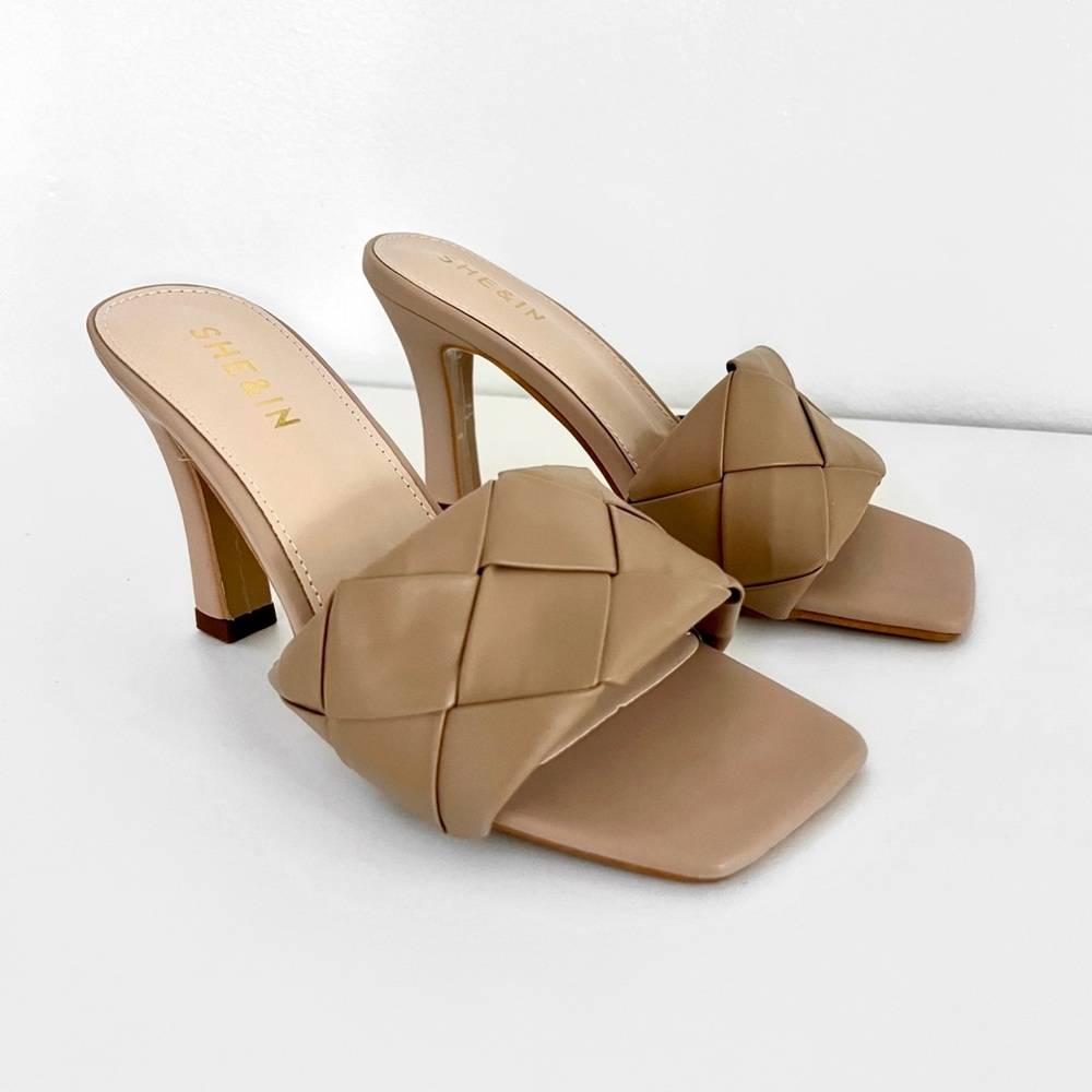 Braided Chunky Heeled Mules NEW